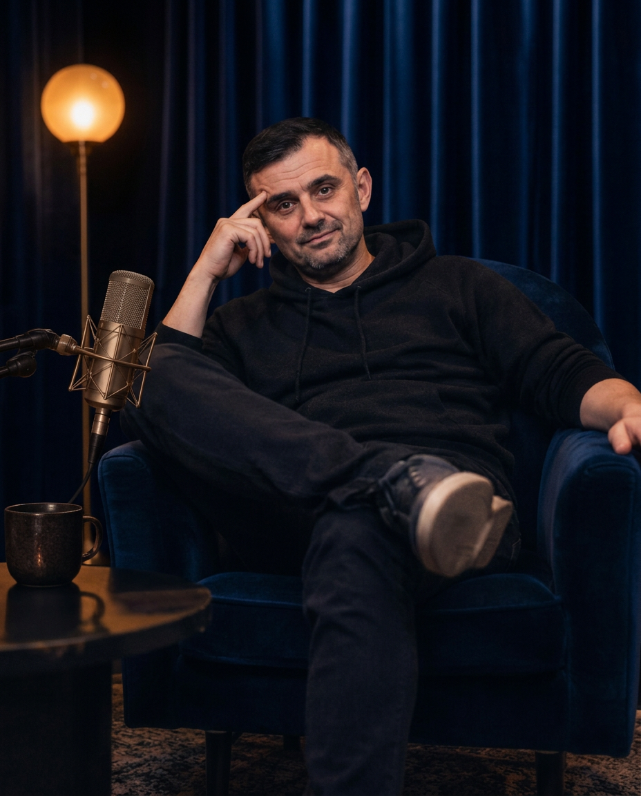 Portrait of Gary Vee in the signature chair.