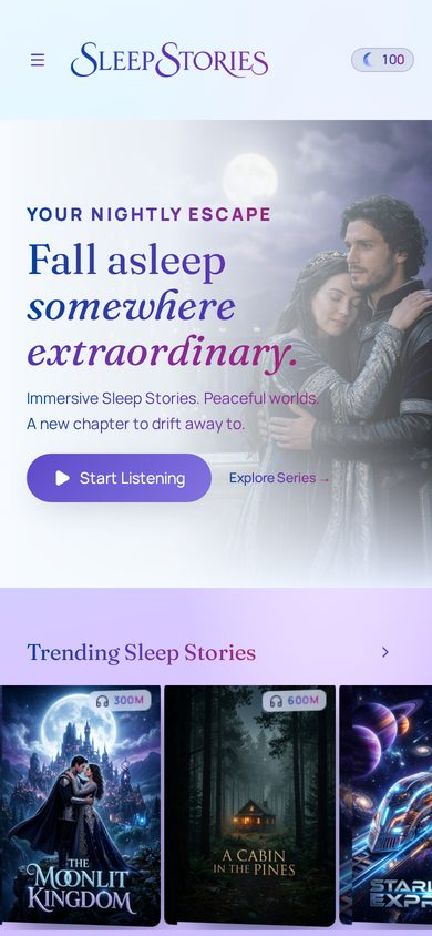 Sleep Stories on a phone
